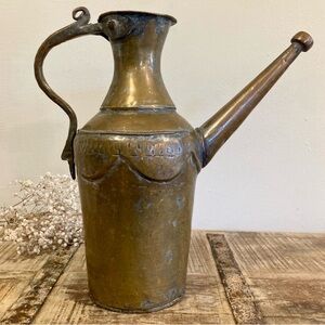 Metal Watering Can Decoration Jug Vessel Distressed Rustic Decor Farmhouse
